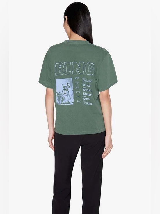 Anine Bing Tops - Anine Bing Ashton Bing Live Tee Shirt in Green